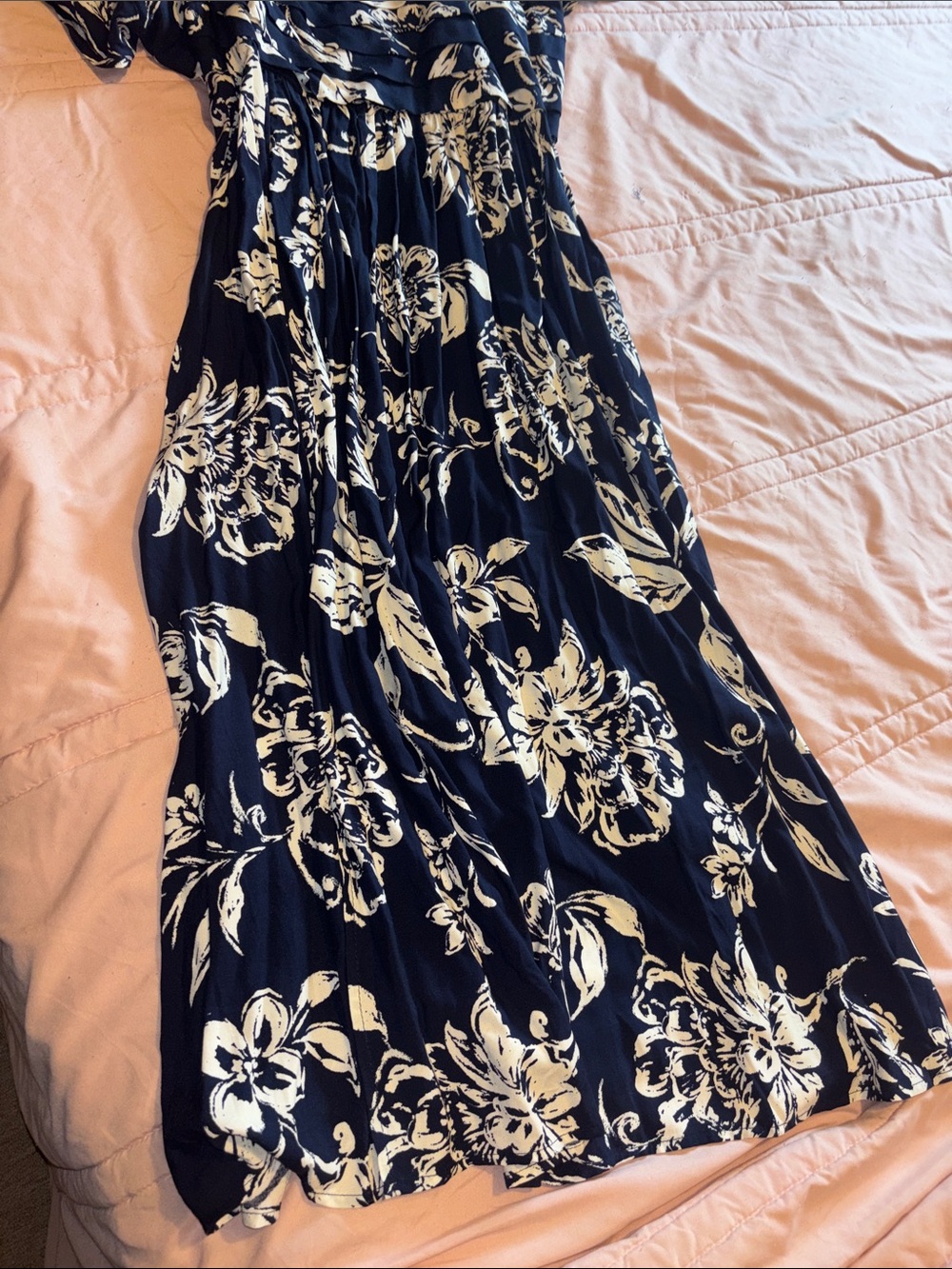 Maurices Navy and White Floral Dress Size 1X Plus Size NEW - Picture 6 of 15